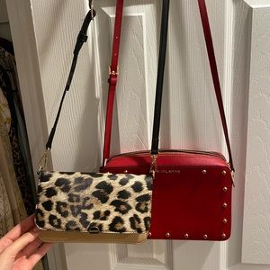 *BUNDLE* - Red Michael Kors Crossbody & Cheetah Nine West Crossbody